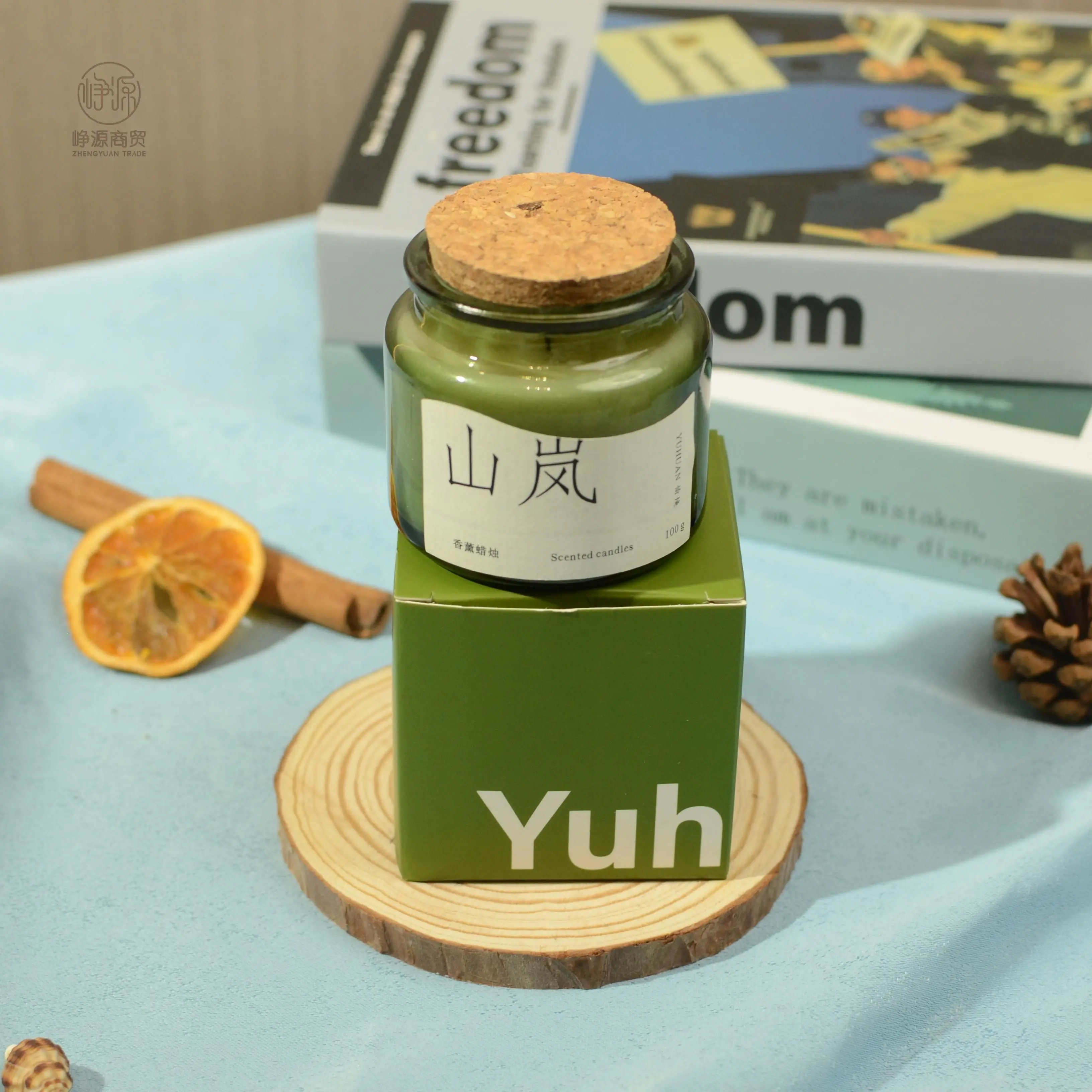 2024 Home Decor Factory Best-Selling Glass Candle Jars With Glass Lid Creative Candles Jar With Cork Lid