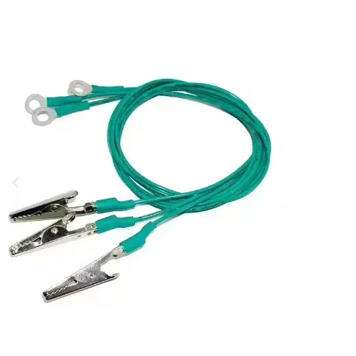 Custom crocodile clip  connector with silicone cable
