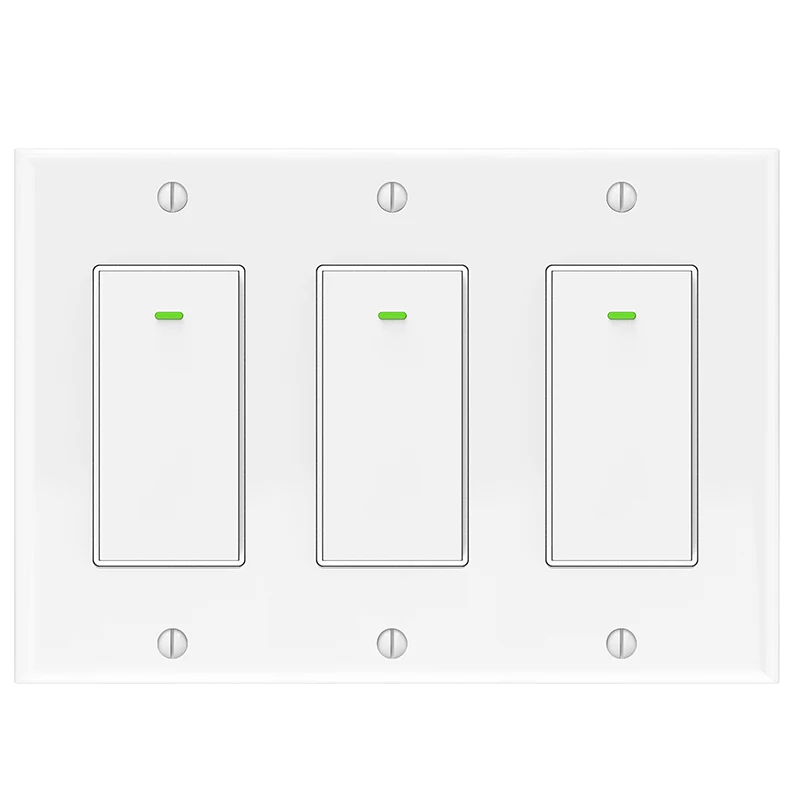 ODM/OEM customizable 15A 125V Electric Us Smart Wifi Wall Timer Switch US Smart WiFi Light Switch With Tuya App