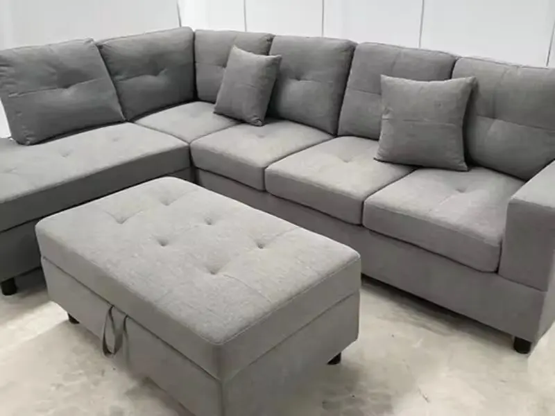 Nordic Custom grey Fabric Soft Sofa Living Room Furniture Modular Sofas Long Living room Couch