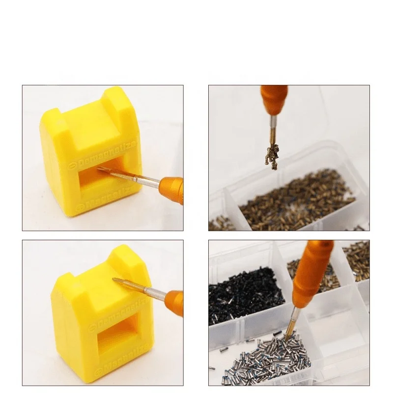 Mini Magnetic Pick Up Tool Magnetizer Degaussing Change Magnetism Tool Screw Bit Magnetic Repair Tool for Screwdriver Tips
