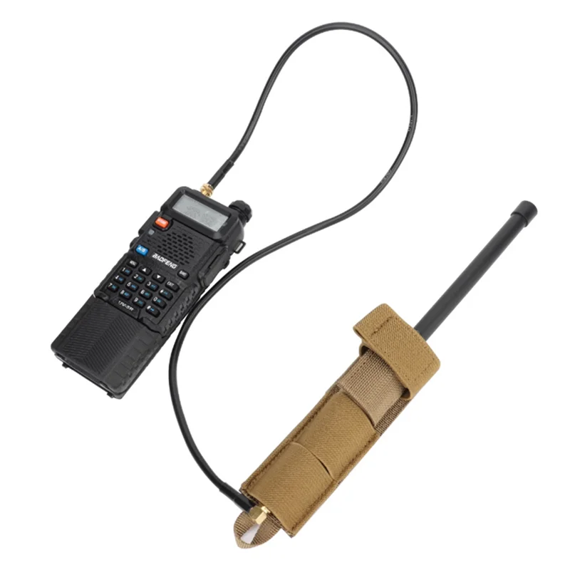 Tactical Radio Antenna Pack Relocation Cable Molle Pouch Modular Vest Accessories Antenna Fixed Bag