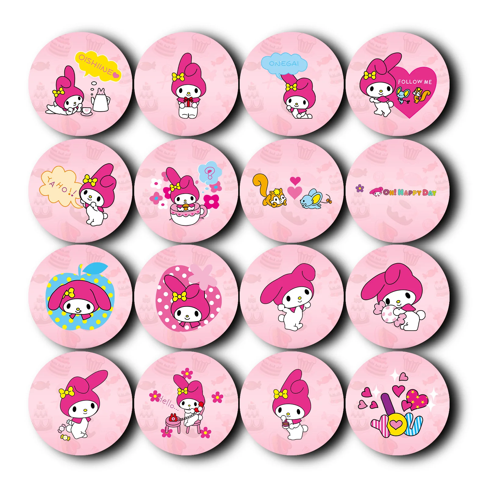 Finger Holder Cartoon Cute Melody Popping Sockets UV Printing Phone Holder Durable Adjustable Mobile Phone Bracket Custom Logo