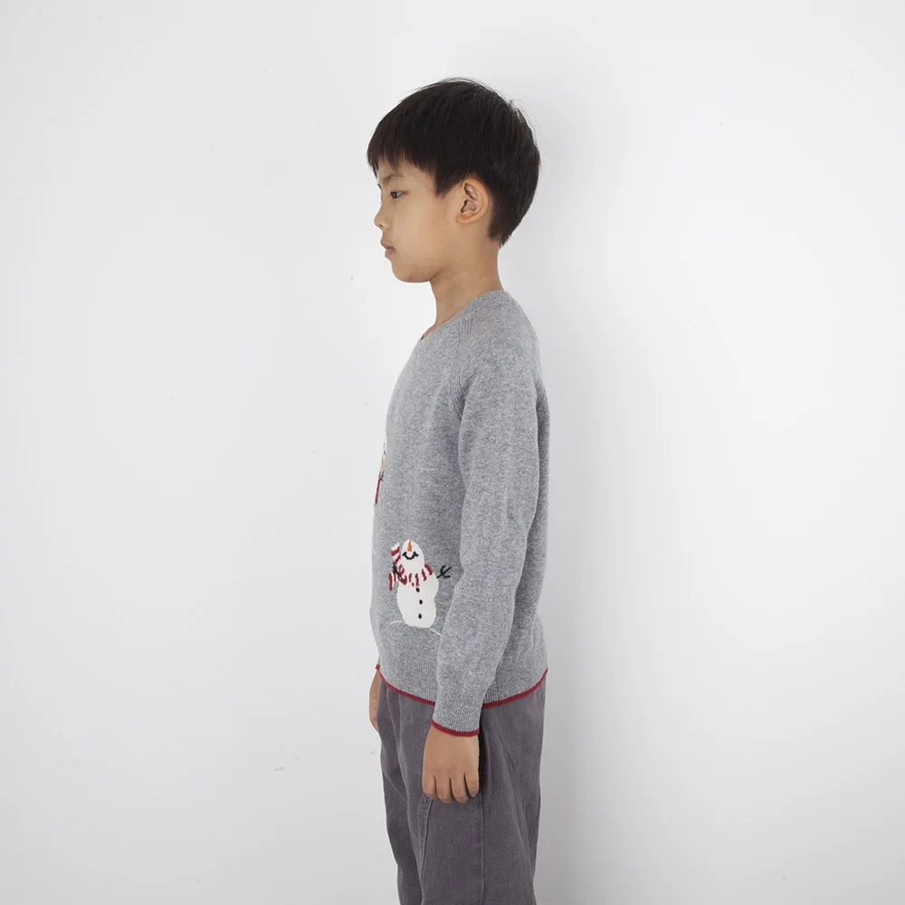 2022 New Baby Boys Girls Christmas Sweaters Crew neck snowman pattern Pullovers cashmere Knit Sweaters