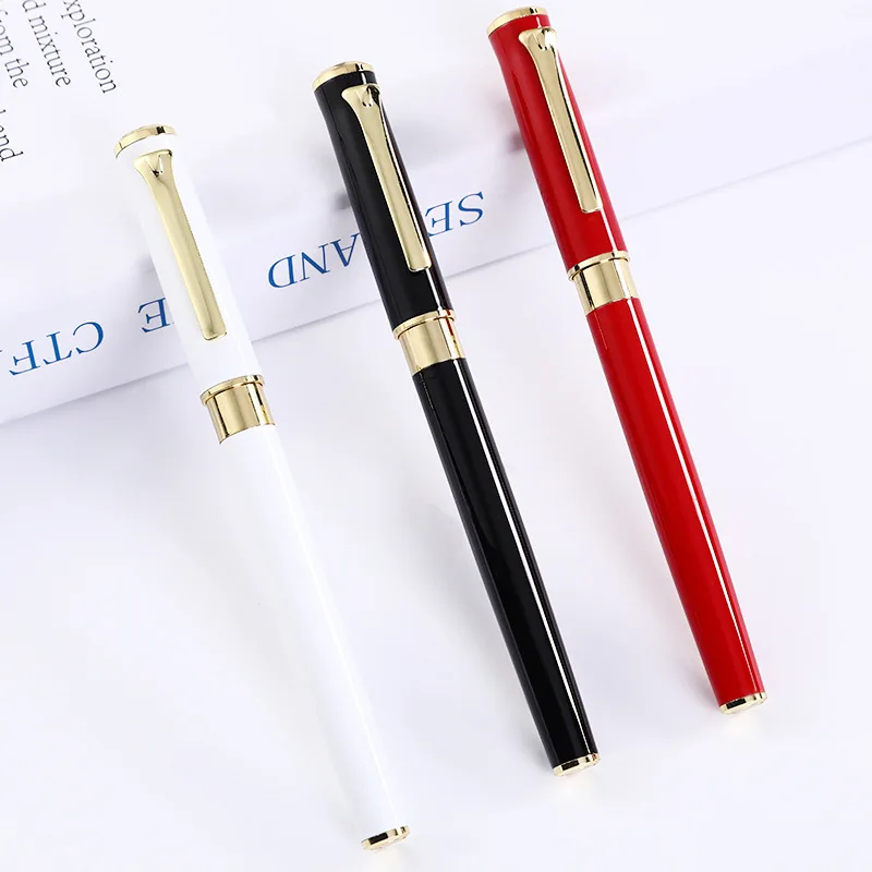 Новинка, Высококачественная офисная ручка, роскошная металлическая роликовая ручка с надписью для лучшего подарка, деловой человек