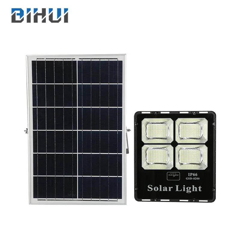 Outdoor Garden Spot Ip66 Green Motion Smd Fixtures Rechargeable Solar Led Flood Light 200w