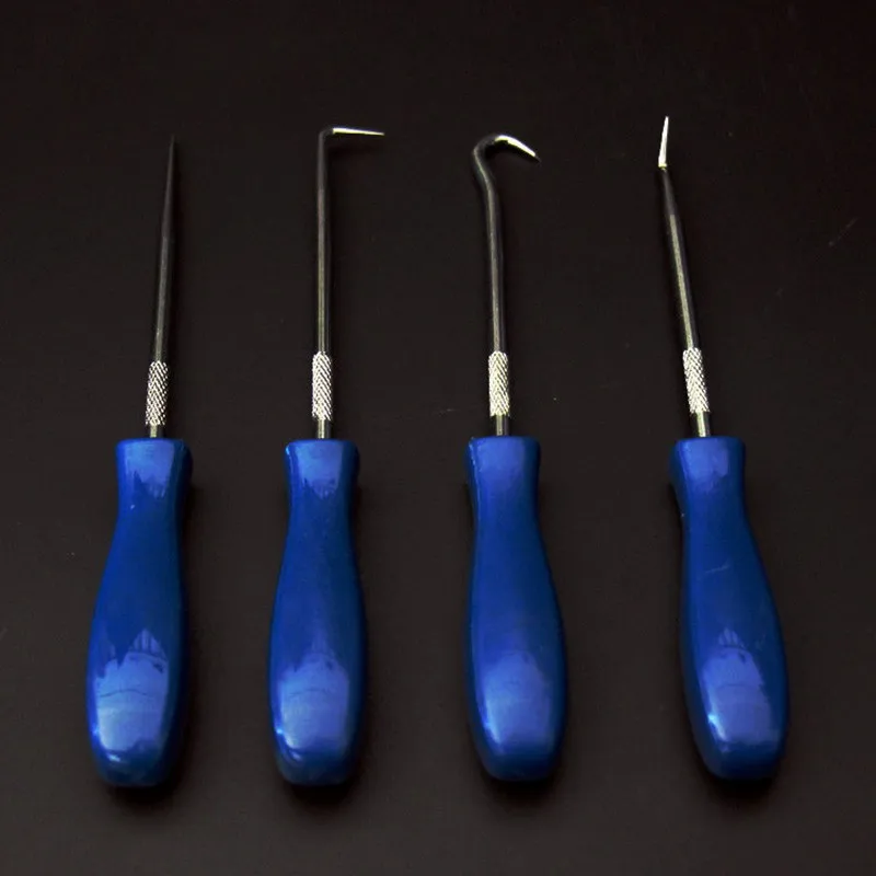 Universal 4Pcs Car Pick and Hook Set O Ring Oil Seal Gasket Puller Remover Craft Hand Tool