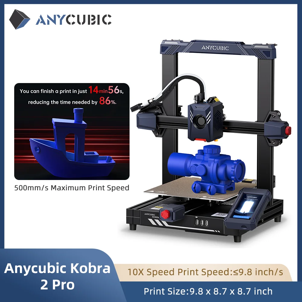 High Quality Factory Price Anycubic Kobra 2 Pro Printing Dimensions 250*220*220mm 3D Printer Impresora 3d