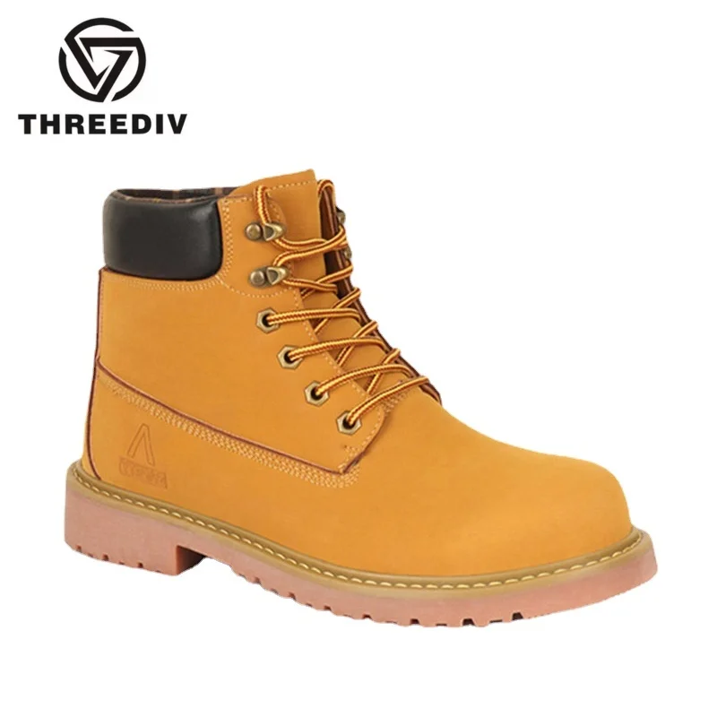 THREEDIV Hot Sale Industrial Protective Breathable Men Work Boots Casual Security Boots Steel Toe Safety Shoes for Shop Winter