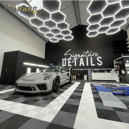 hot sale 14 Grid Systems Honeycomb Garage Light Higher Brightness 6500K for Garage Car Detailing Workshop and Exhibition Hall