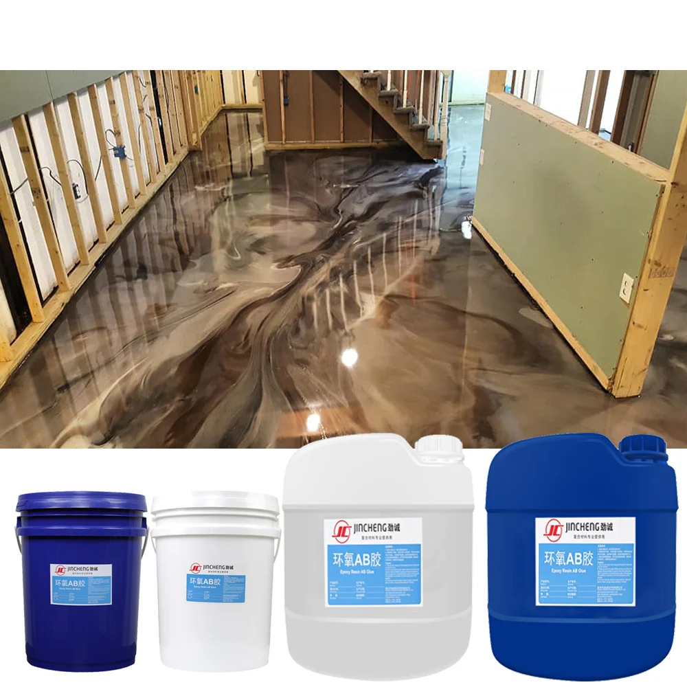 Liquid Resin Epoxy for Colored Epoxy Floor Art, Metallic Epoxy Garage Concrete Floor Colors