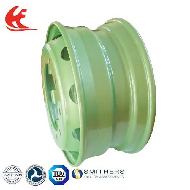 Green color painted Truck Wheel Rim 22.5x9.00 with good price
