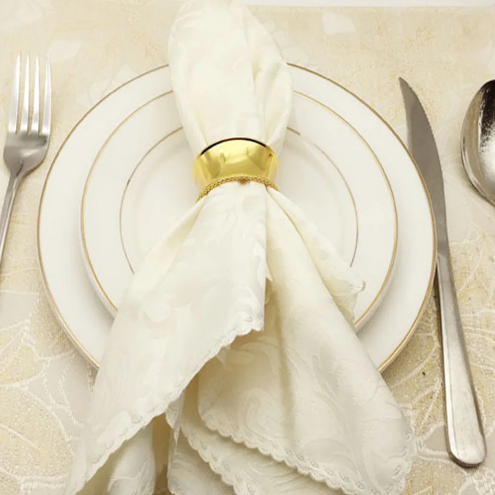 Wholesale Gold Accessories Napkin Rings Metal Elegant Wedding Napkin Rings Hotel Table Decoration