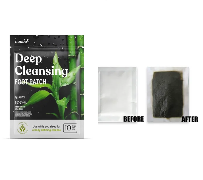 10pcs Deep Cleansing Foot Pads for Stress Relief, Better Sleep & Foot Care Bamboo vinegar Detox Foot Patch