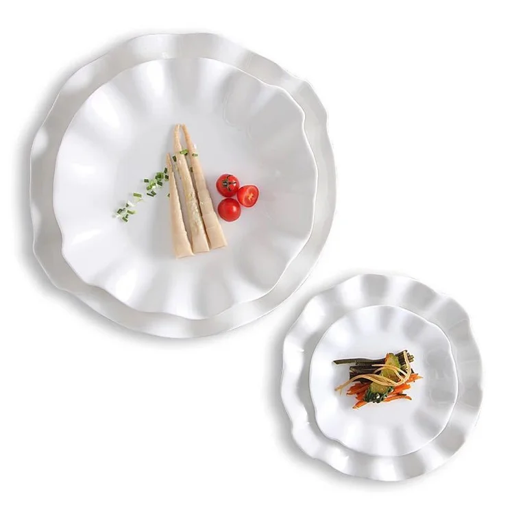 Harmony White Color European Style New Modern Customizable Quantity Luxury Tableware Plate Round Ceramic Plate