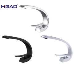 Chrome Basin Faucets Modern Bathroom Mixer Crane Tap Brass Washbasin Hot Cold Water Ceramic Single Handle Single Hole Elegant