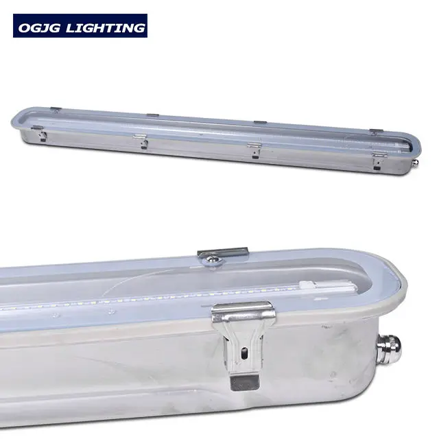 IP65 40W 60W 80W Dimming Led Vapor-tight Fixture Tri-proof Tube 4FT Waterproof Linear Light for High Temperature Laboratory