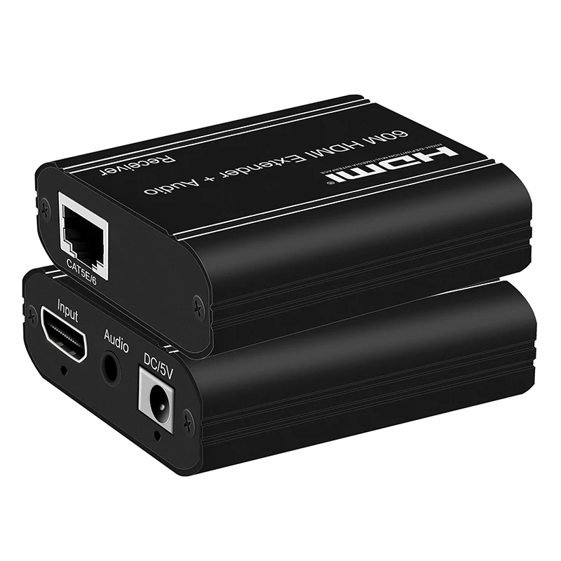 Latest Cat5 6 1080P Rx Tx Ip Network Hdmi Lan Ethernet Extender Cat5E With Hdm Loop Out Hdmi Extender 60M