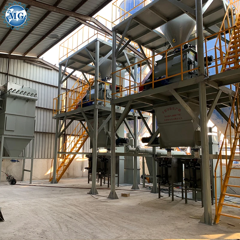 Automatic Feeding 30T/H Dry Mortar Production Line Wall Putty Making Machine