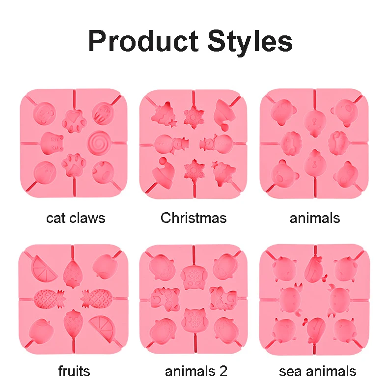 Silicone Lollipop Mold For Making Lollipop Chocolate Candy Cookie with Lollipop Stick