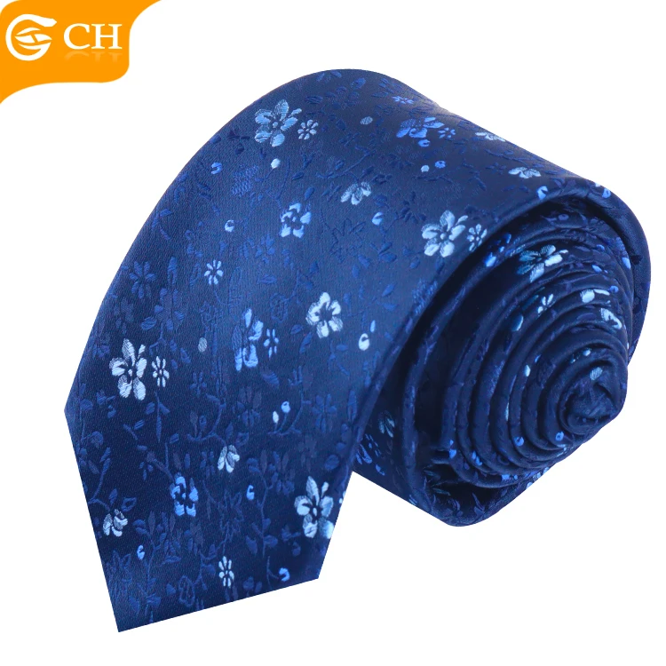 Chinese Brand Manufacturers Wholesale Gentry Blue Elegant Neckties for Men Navy Gentry Woven Custom Polyester Tie