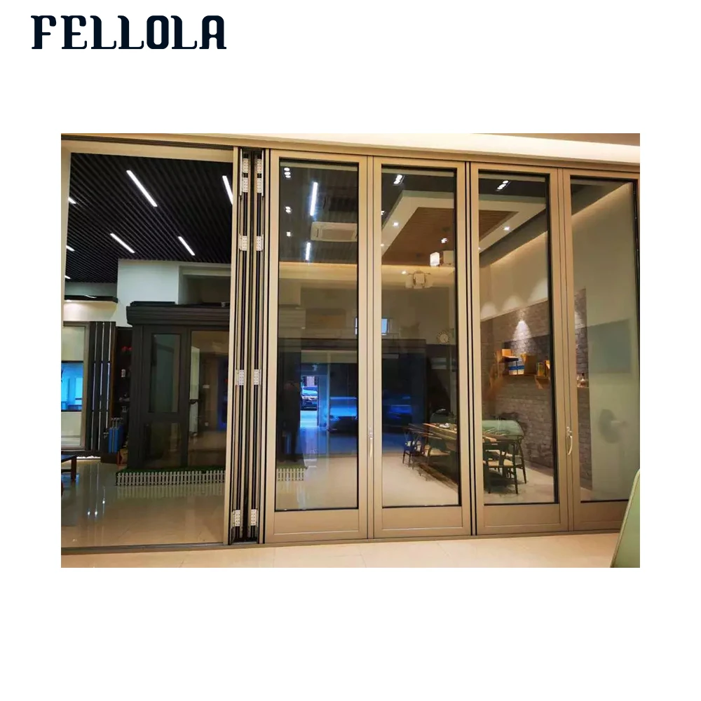 Black Aluminum Bifold Narrow Frame Folding Window For Balcony  comalco Aluminium Windows