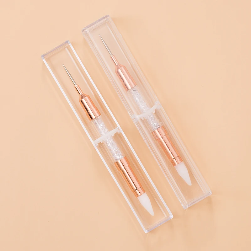 Dual End Nail Art Dotting Pen Wax Rhinestone Stud Picker Pencil Crystal Beads Nails Tips Decoration Manicure Tool