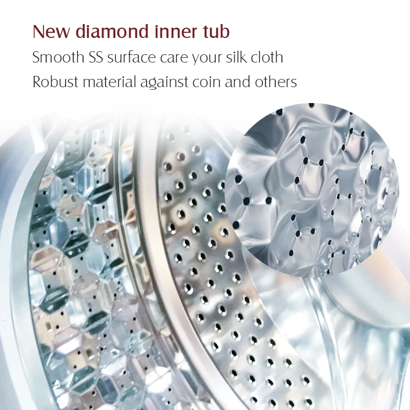 8kg Front loading Washing Machine with glass window Door white silver color Fully Automatic Front Loading Washing Machine