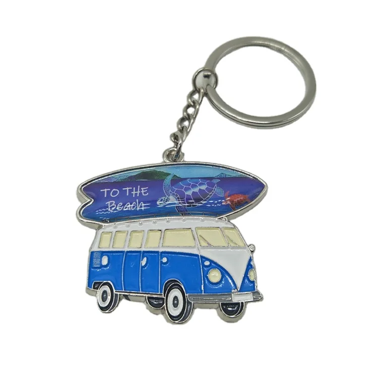 Custom metal country city souvenir keyring santorini greece zakynthos souvenir keychain