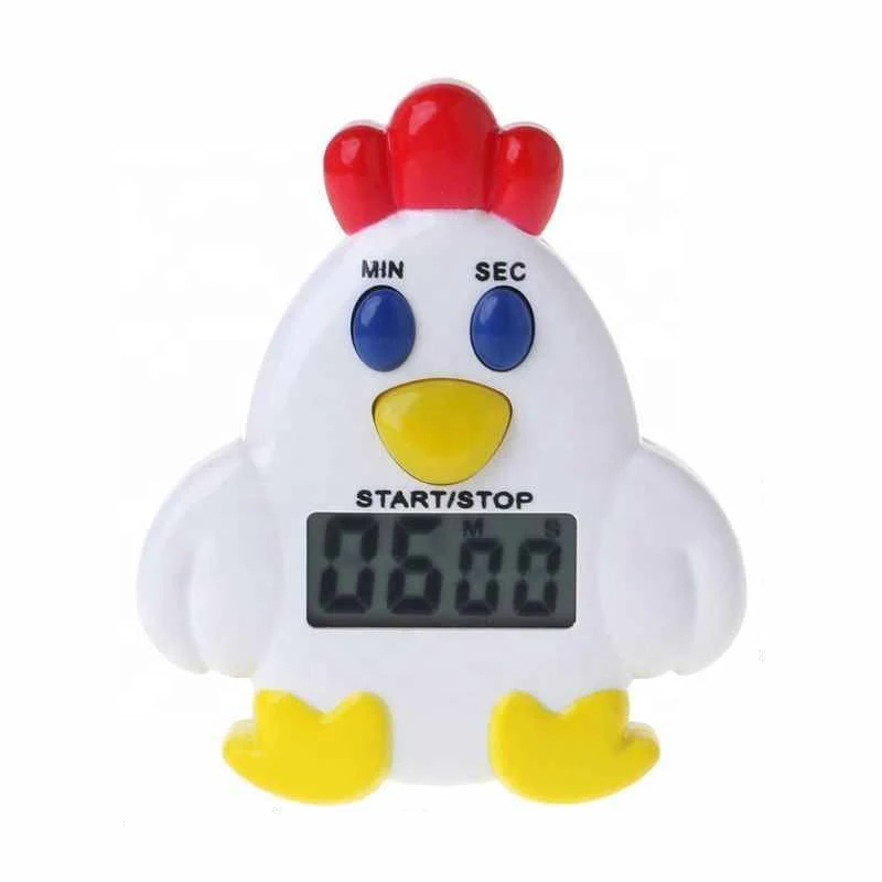 2024 newest big numbers displays kitchen fridge magnetic countdown count up  cute animal chicken shaped kitchen timer