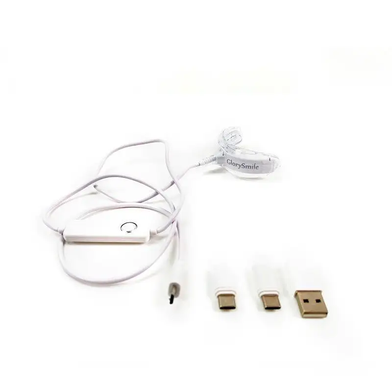 Wholesale custom logo Android iphone TYPE C USB charge 16 32 Led Blue Red Rechargeable Teeth whitening Gel Light Kit