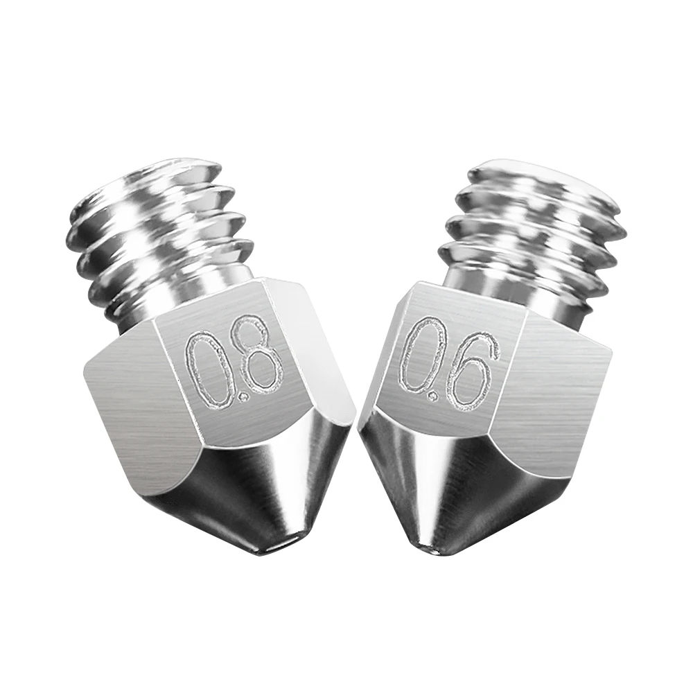 Free Shipping Mixed Sizes 0.25/0.4/0.6/0.8mm Hardened Steel Extruder Nozzle Print Head 3d Printer Mk8 Nozzles