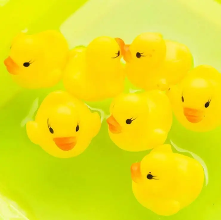  H637 Educational Gift Baby Bath Sound Toy Children Infant Squeaky Duck Home Shower Swimming Pool Mini Rubber