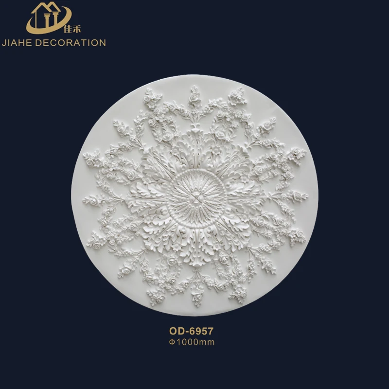 
40 inch top grade deluxe ornamental floral design round ceiling rosette polyurethane ceiling medallion 