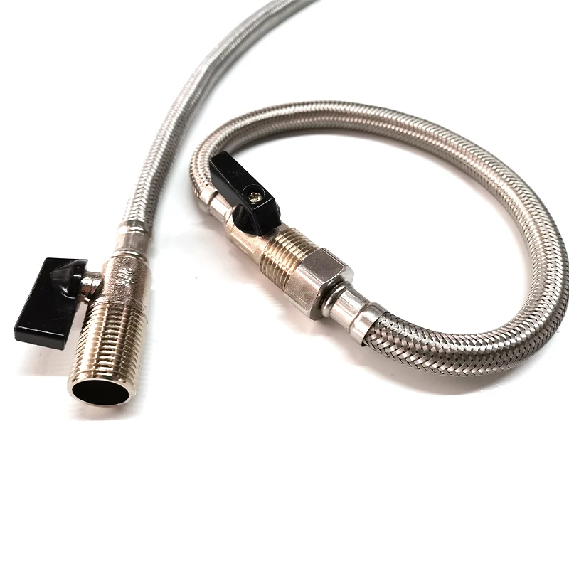 New Upgrade Toilet Wash Basin Water Inlet Hose Pipes 304 Stainless Steel Wire Braided Metal Flexible Water Plumbing Hoses