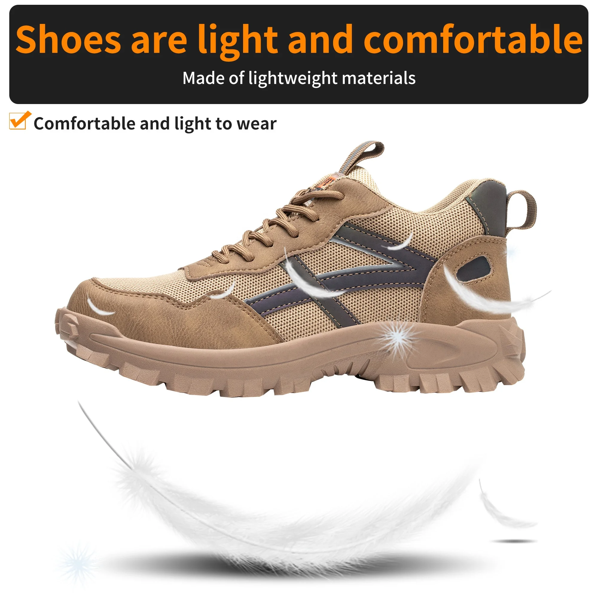 China manufacturer sports_ safety_ shoes men lightweight sport shoes safety sole work shoe