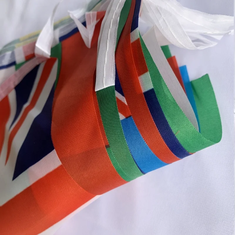 Aozhan Wholesale Customized 14x21cm 20x30cm Swallow-tail String Bunting Flags High Quality Printed Shapes in Various Countries