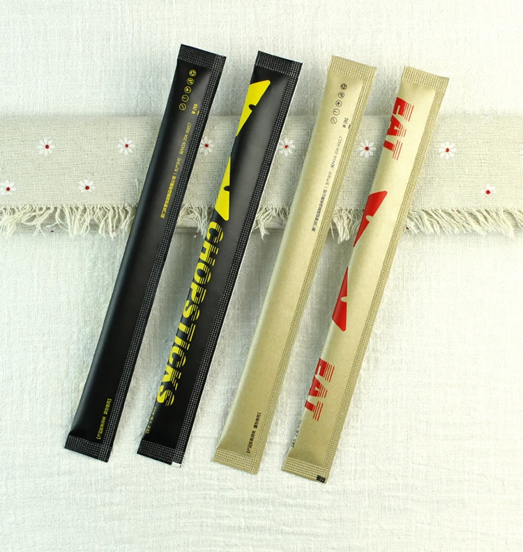 Customized Bamboo chopsticks bag print tensoge chopsticks for take away sushi