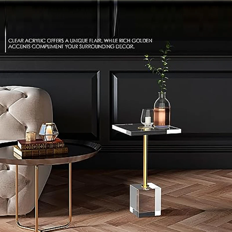 Acrylic End Table Acrylic Side Table for Living Room Bedroom and Lobby