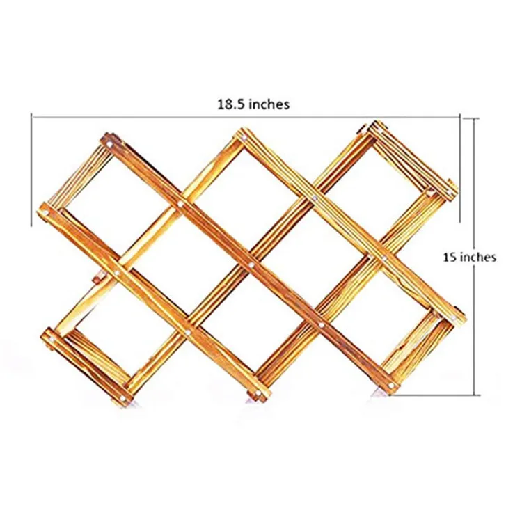 
Creative elegant large capacity lasting durability wood rack wall wine 