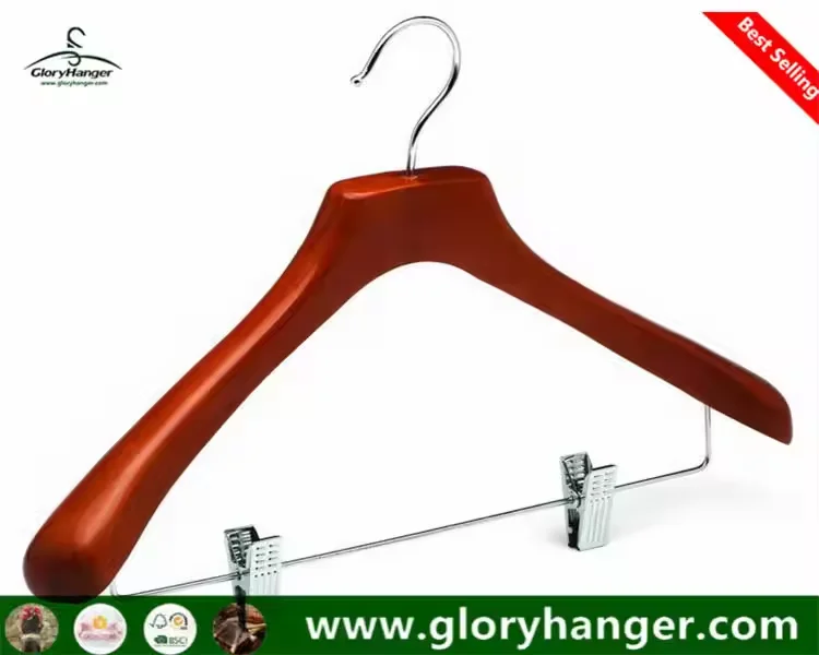 Glory Hanger High quality luxury wooden hanger with wide shoulder