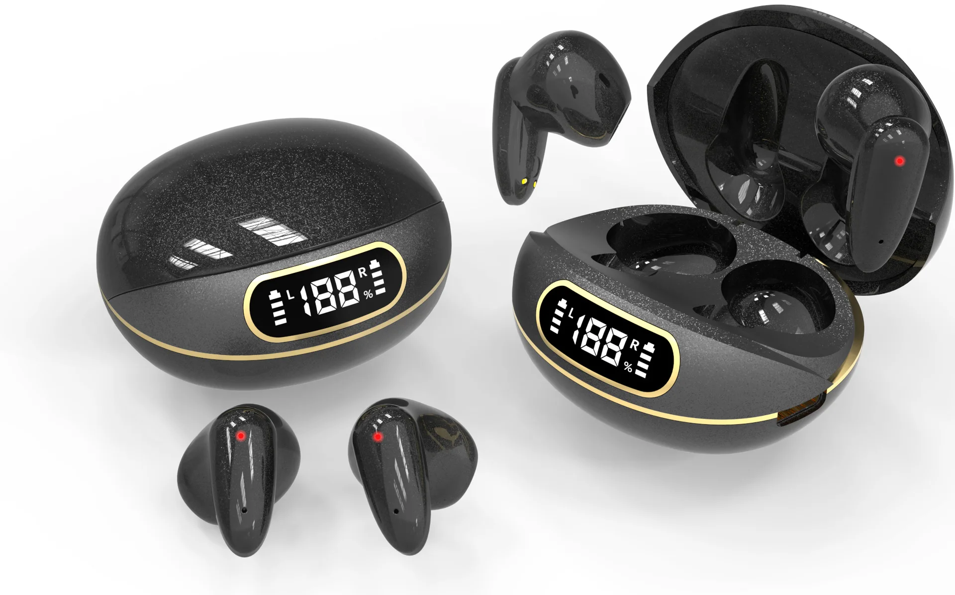 Оригинальные беспроводные наушники Oem с цифровым светодиодным дисплеем, водонепроницаемые беспроводные наушники, гарнитура, спортивные наушники