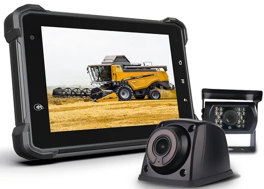 10 Inch Rugged Android Tablet with 4 Camera Inputs, IP67 Waterproof, NFC,1000nits Screen for fleet management and driving safety