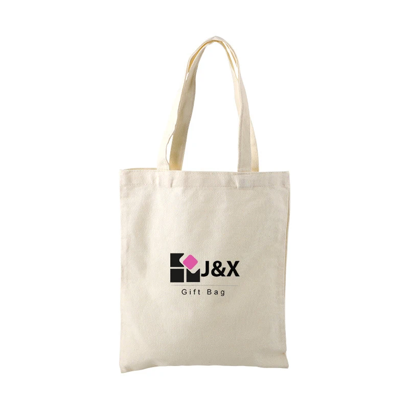 Popular Portable travel cotton tote pouch shopping tote canvas bag with multiple pockets