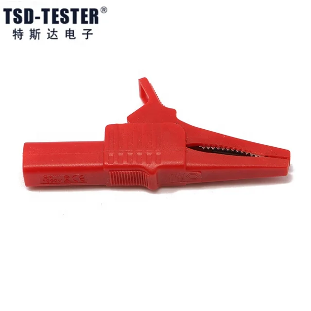 Safety High Current Copper Insulated Crocodile Clip