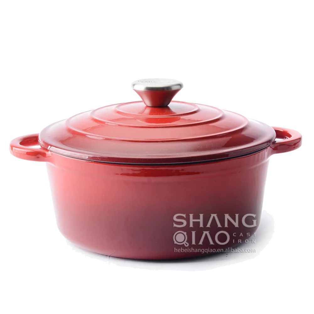 6 piece custom color cookware set cast iron casserole dutch oven Enamel Cast Iron Cookware Set