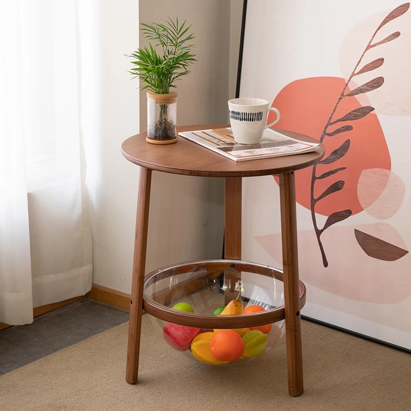AiLiKEA PLANT HOT SALE AND CUSTOMIZED Round Fabulous Side Table Bottom Storage Shelf Space Garden TV Stand