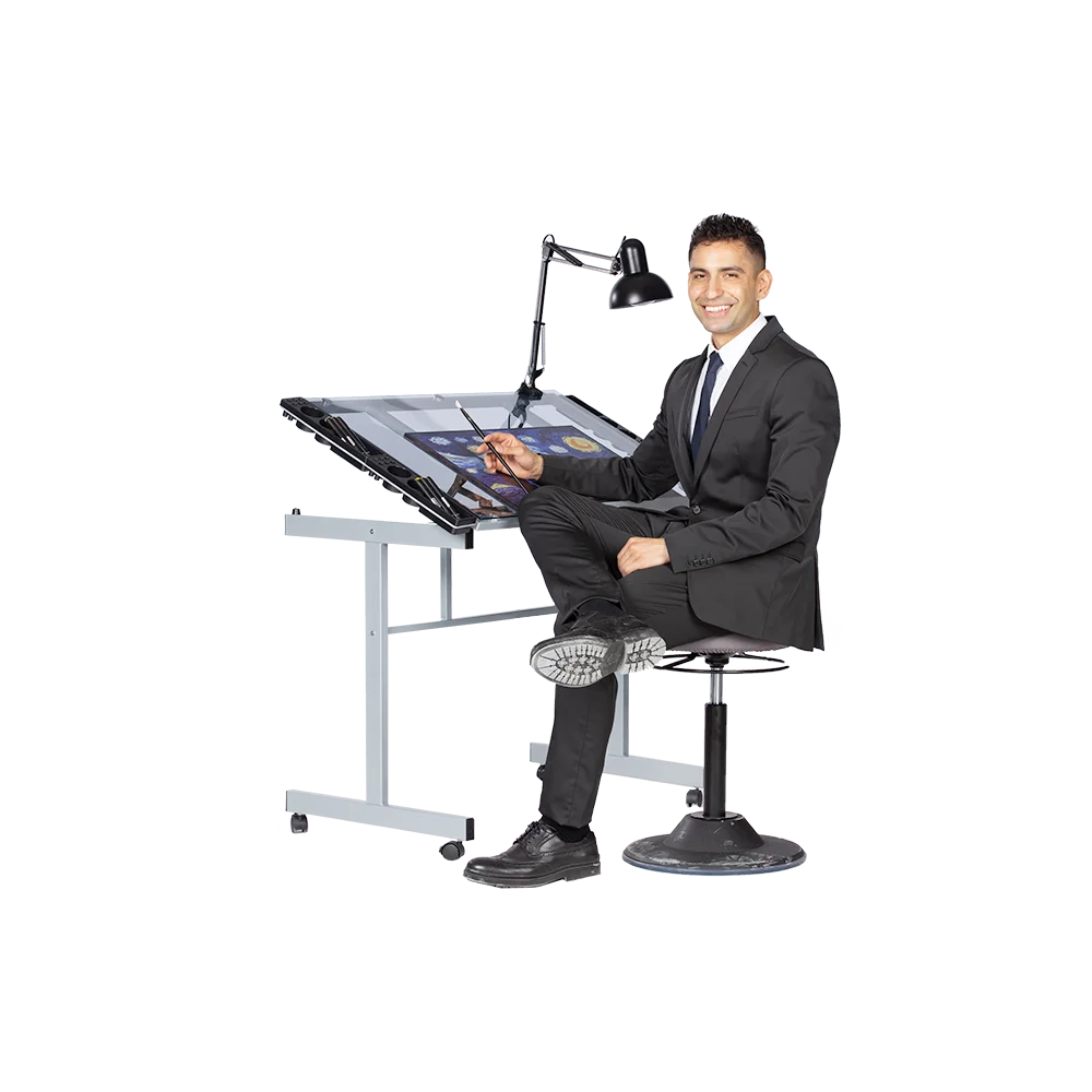 Art Student Used Wooden Height Adjustable  study Desk Foldable Drafting Desk For School Furniture