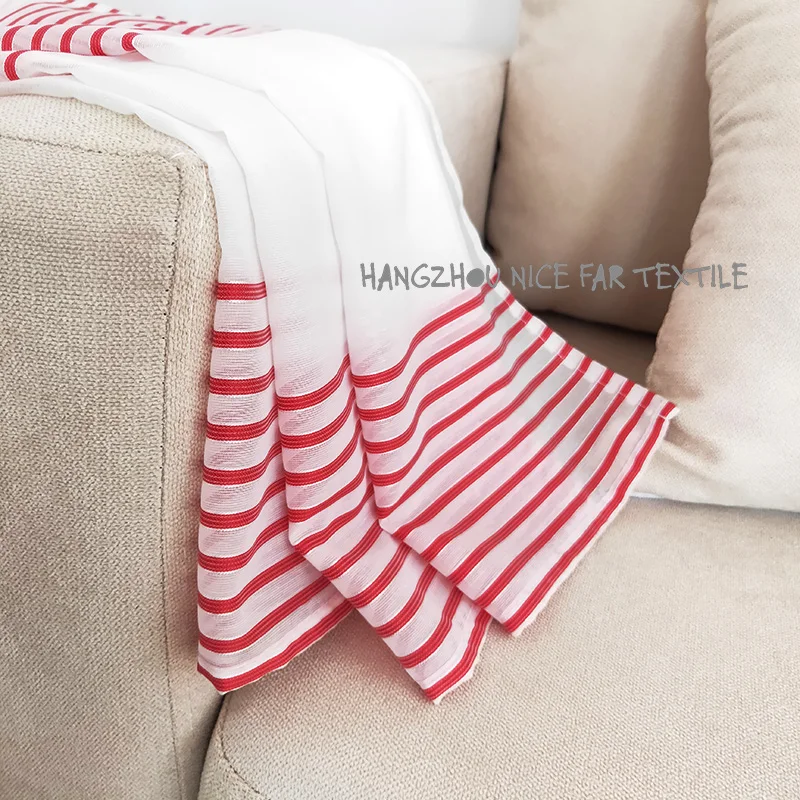 Горячая Распродажа полосатая вуаль окрашенная пряжа Rideau De Chambre занавеска материал ткани роскошная классическая