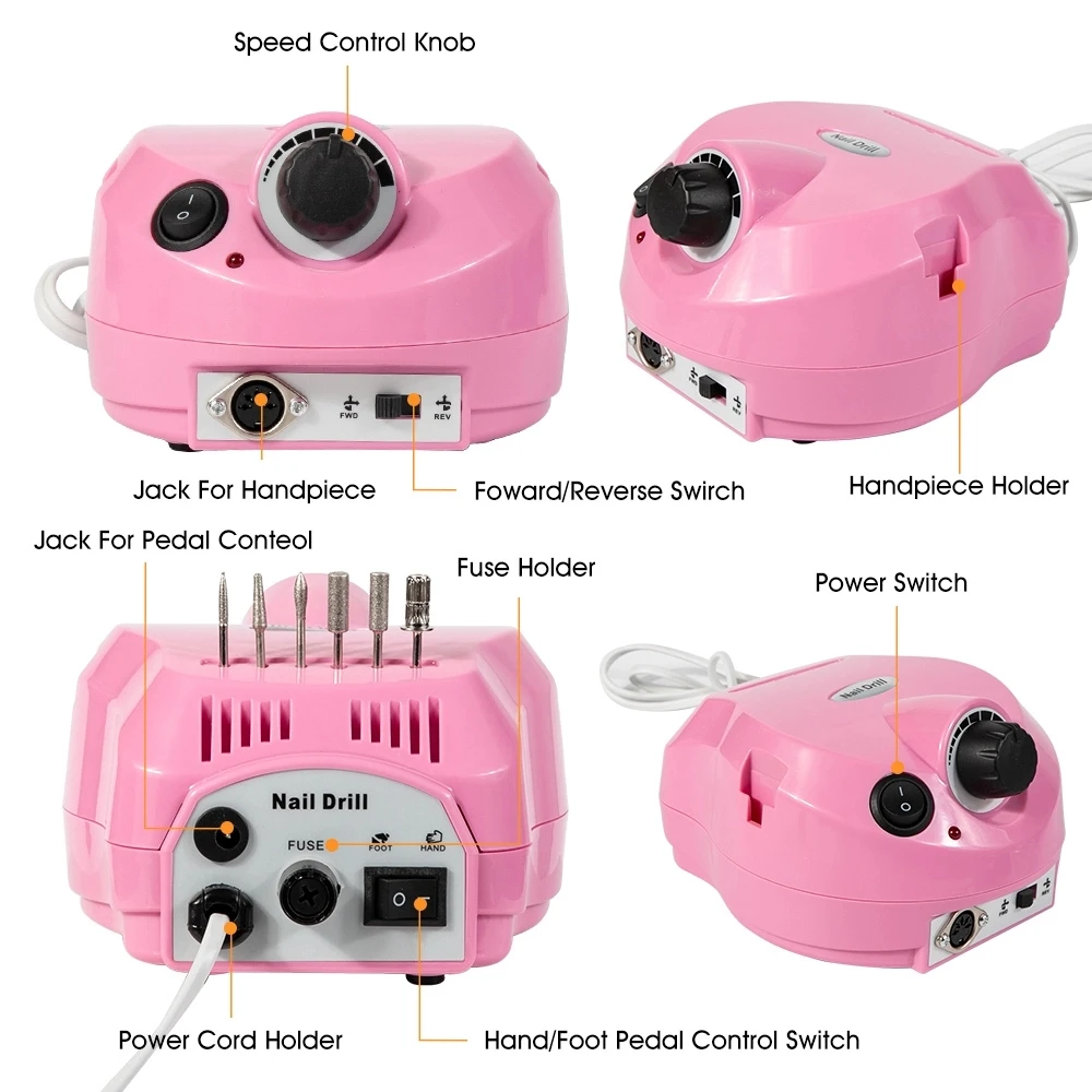 professional electric nail drill  30W Competitive Price 202 Motor Electric Polisher Pedicure Nail Art Drill Manicure Machine Kit